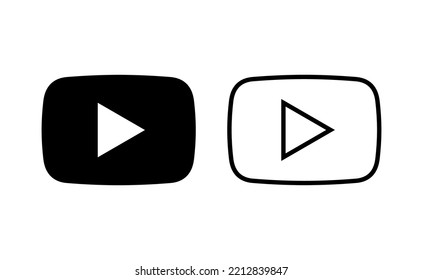 Play Icon vector for web and mobile app. Play button sign and symbol