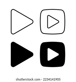 Play Icon vector for web and mobile app. Play button sign and symbol