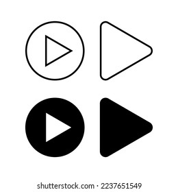 Play Icon vector for web and mobile app. Play button sign and symbol