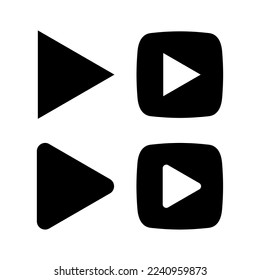 Play Icon vector for web and mobile app. Play button sign and symbol
