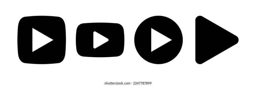 Play Icon vector for web and mobile app. Play button sign and symbol