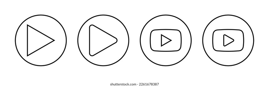 Play Icon vector for web and mobile app. Play button sign and symbol