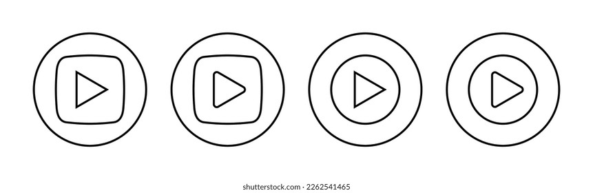 Play Icon vector for web and mobile app. Play button sign and symbol