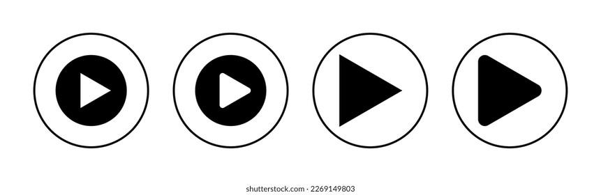 Play Icon vector for web and mobile app. Play button sign and symbol