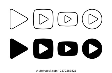 Play Icon vector for web and mobile app. Play button sign and symbol
