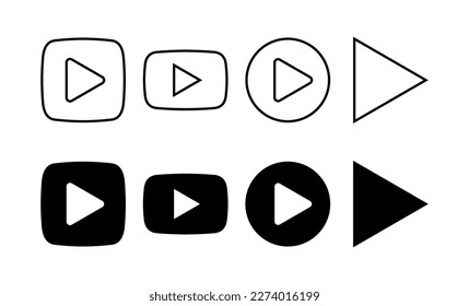Play Icon vector for web and mobile app. Play button sign and symbol