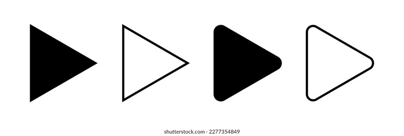 Play Icon vector for web and mobile app. Play button sign and symbol
