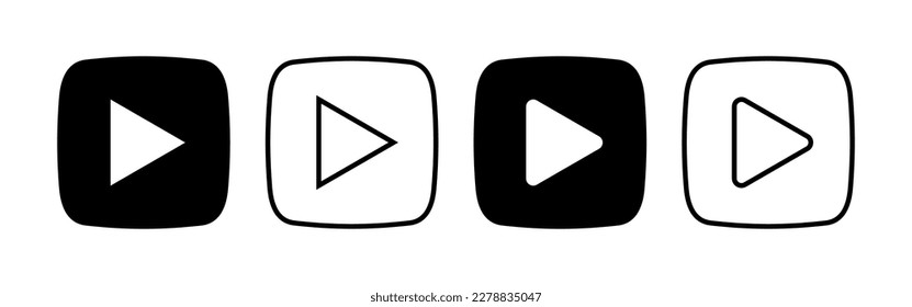 Play Icon vector for web and mobile app. Play button sign and symbol