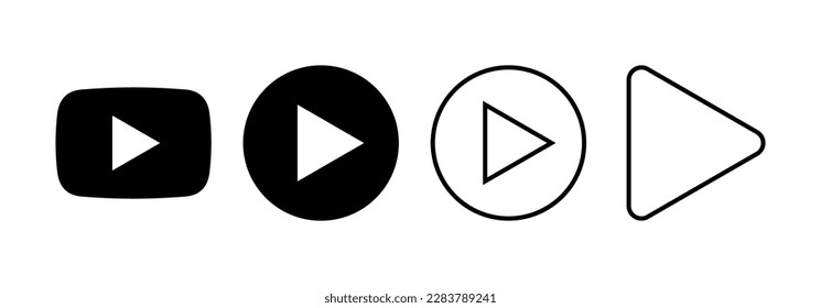 Play Icon vector for web and mobile app. Play button sign and symbol