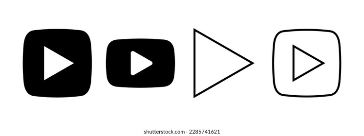 Play Icon vector for web and mobile app. Play button sign and symbol