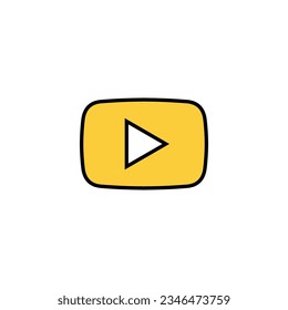Play Icon vector for web and mobile app. Play button sign and symbol