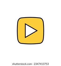 Play Icon vector for web and mobile app. Play button sign and symbol