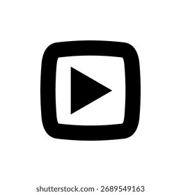 Play Icon vector for web and mobile app. Play button sign and symbol