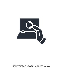 Play icon. vector.Editable stroke.linear style sign for use web design,logo.Symbol illustration.