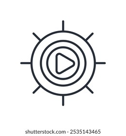 Play icon. vector.Editable stroke.linear style sign for use web design,logo.Symbol illustration.