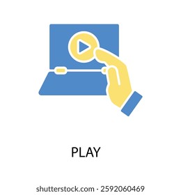 Play icon. vector.Editable stroke.linear style sign for use web design,logo.Symbol illustration.