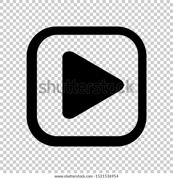 Play Icon Video Isolated Transparent Background Stock Vector Royalty Free