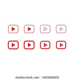 Play icon, video media player interface.