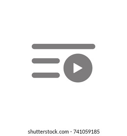 Play icon web icon on white background