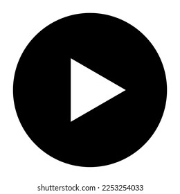 icono de reproducción en fondo blanco