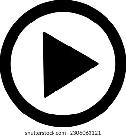 Play Icons for Graphic Design Projects. Play icon on button. Replaceable vector design.