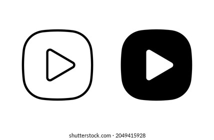 Play Icons set. Play button sign and symbol