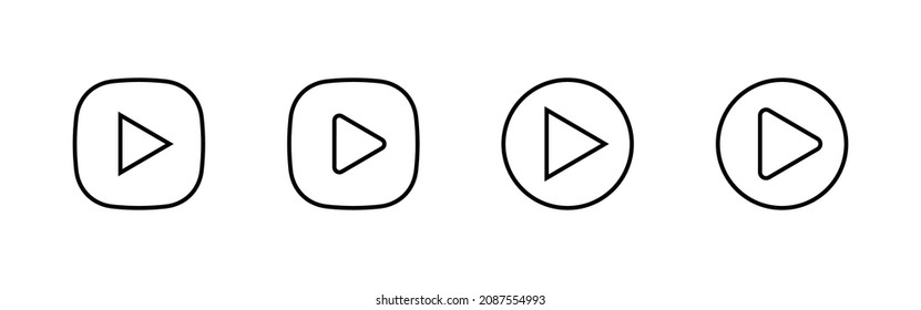 Juego de iconos. Símbolo del botón Reproducir