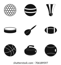 Play icons set. Simple style set of 9 play vector icons for web design