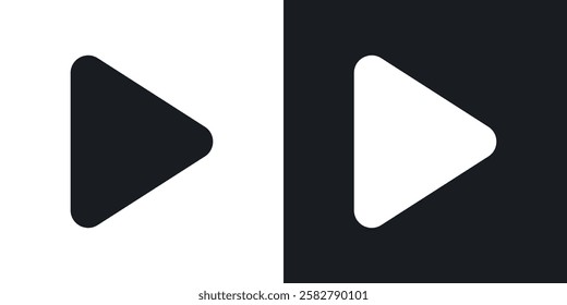 Play icons set vectors black and colored style