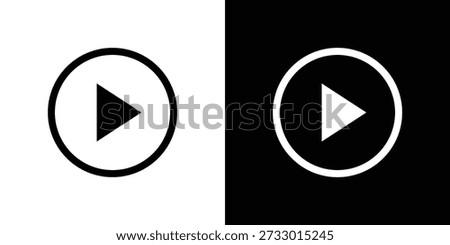 Play icons symbol for web and mobile filled vector isolated