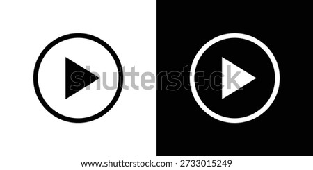 Play icons symbol for web and mobile filled vector isolated