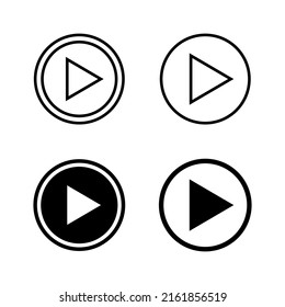Play Icons vector. Play button sign and symbol