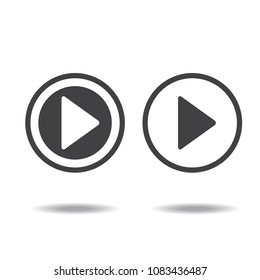 Play icons. Vector buttons