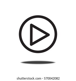 Play icons. Vector buttons
