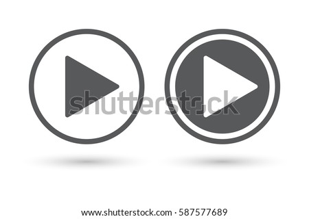Play icons. Vector buttons