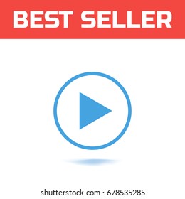 Play icons. Vector buttons. The Symbol for your web site design or logo or user interface
