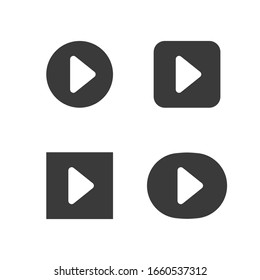 Wiedergeben von Symbolen. Vektorillustration-Tasten. Abspielen von Video, Musik-Button-Symbol. 
