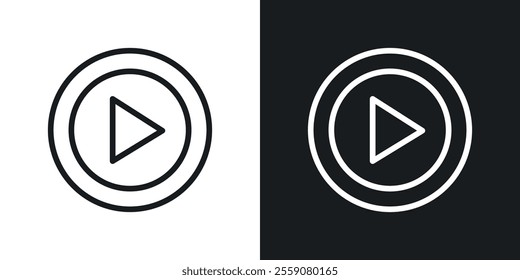 Play icons. vector set in black colors