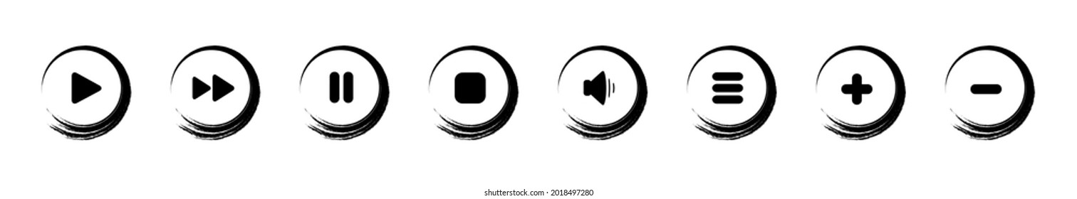 Play icons. Video player icon vector.