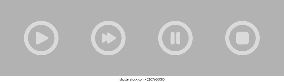 Play icons. Video player icon vector.