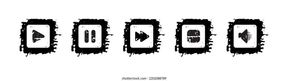 Play icons. Video player icon vector.