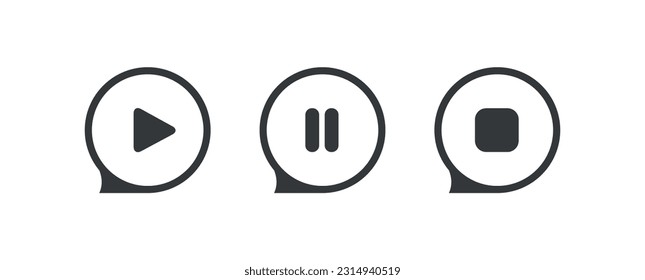 Play icons. Video player icon vector.
