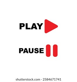 Play icons. Video player icon vector.