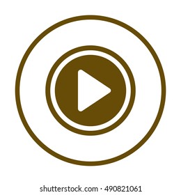 Play  icon,vector.  Flat design.