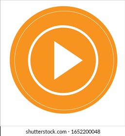 Icono de reproducción,ilustración vectorial. Diseño plano. ilustración de icono de reproducción vectorial aislada en fondo blanco, icono de reproducción Eps10. iconos de reproducción diseño gráfico símbolos vectoriales.