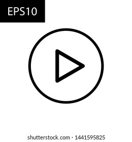 Play Icon.Vector illustration. Web , mobile app. EPS10