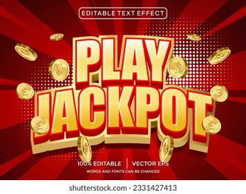 play jackpot 3D editable text effect