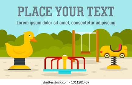 Play kindergarten concept banner. Flat illustration of play kindergarten vector concept banner for web design