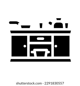 play kitchen toy child glyph icon vector. play kitchen toy child sign. isolated symbol illustration