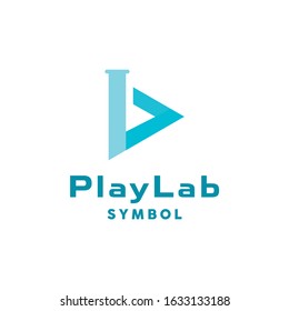 Play Lab Technology logo design vector template with Colorful Concept style. Media emblem Symbol and App icon for Web, Studio, Software, Marketing, Corporate, startup, Company And Business.